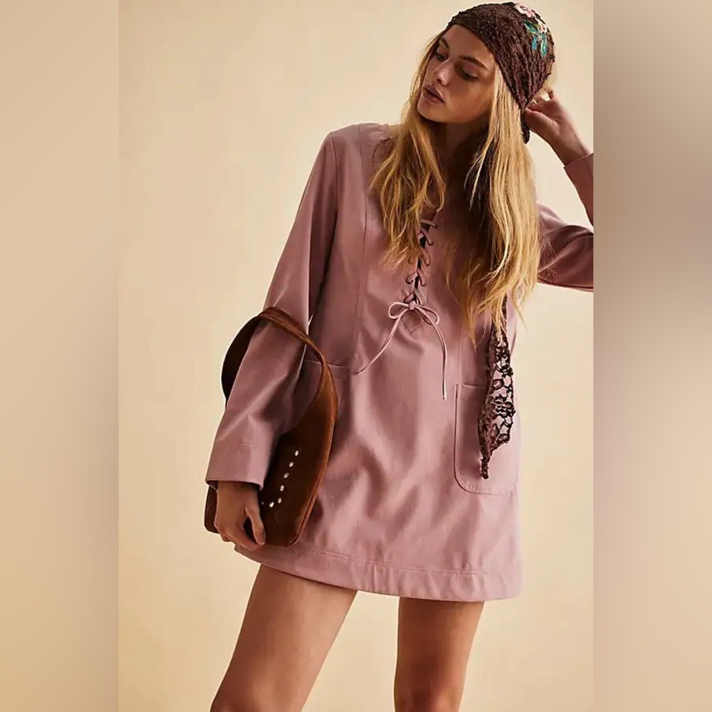 Free People Bradley Faux Suede Mini Dress
